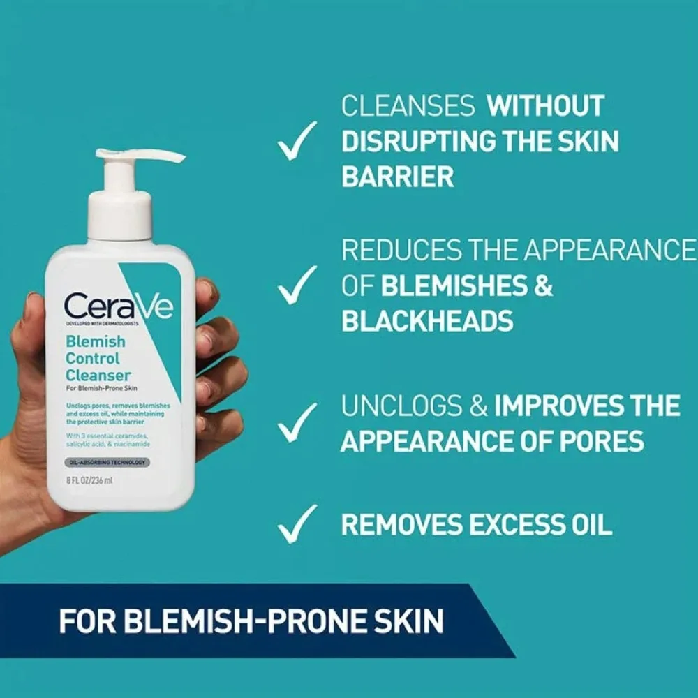 CeraVe Blemish Control Face Cleanser with 2% Salicylic Acid & Niacinamide 236ml